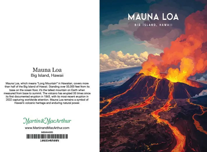 Greeting Card "Mauna Loa, Big Island" Hawaii Travel Art 2