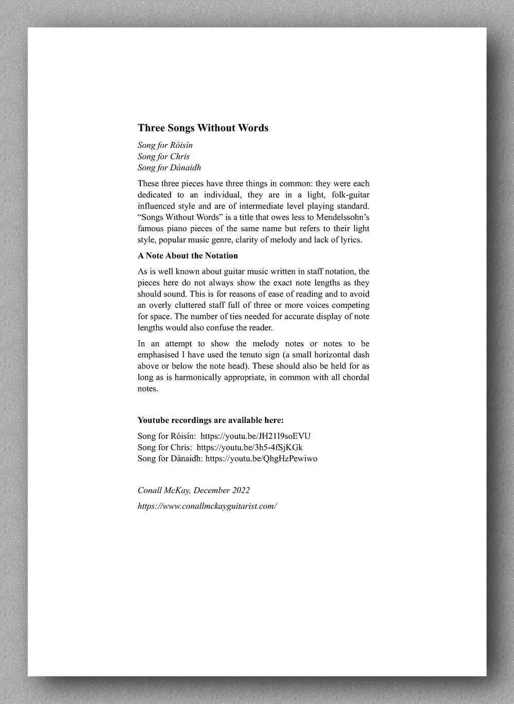 Mckay, Three Songs Without Words 2