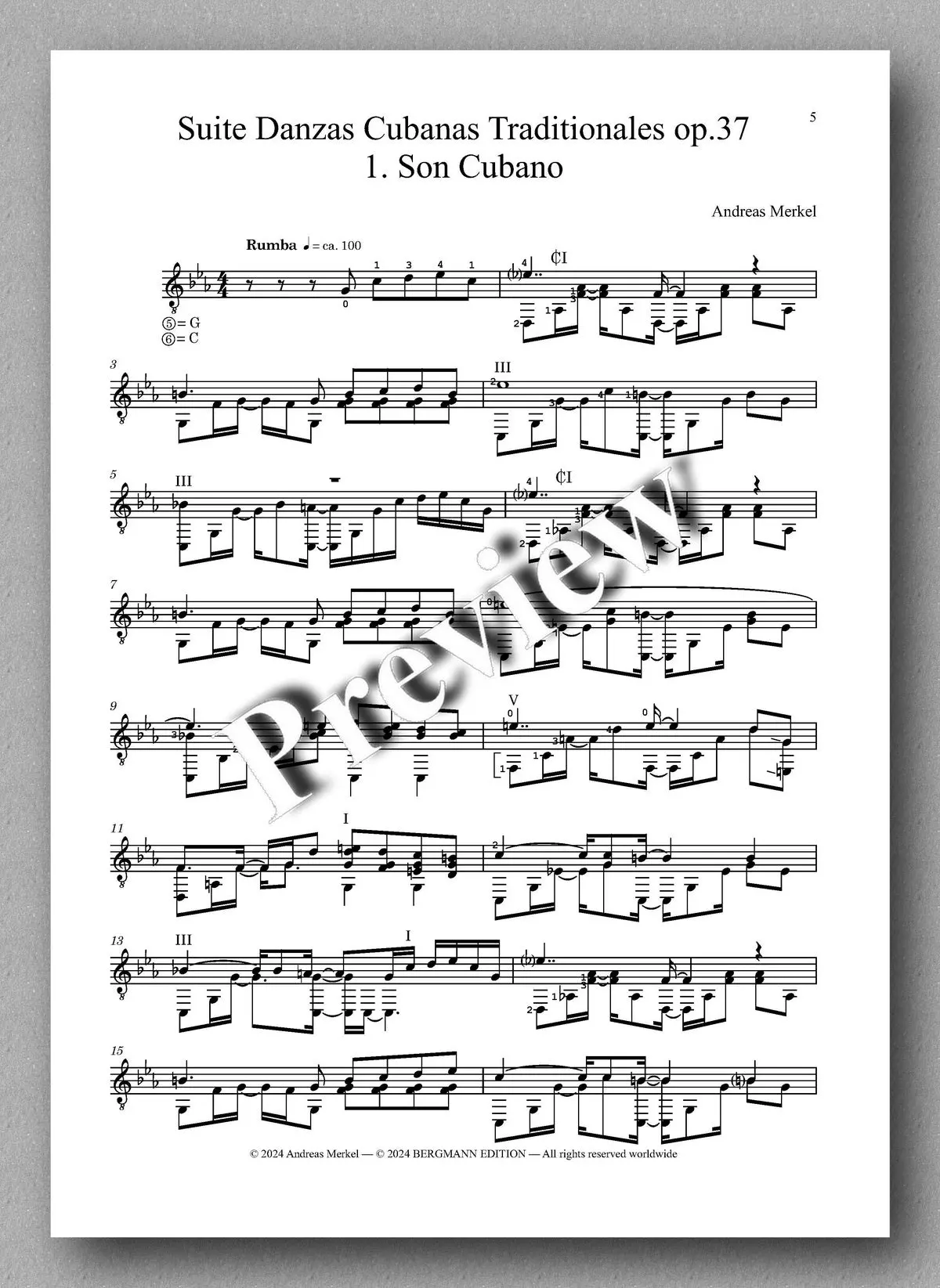 Merkel, Suite Danzas Cubanas Traditionales, Op. 37 2