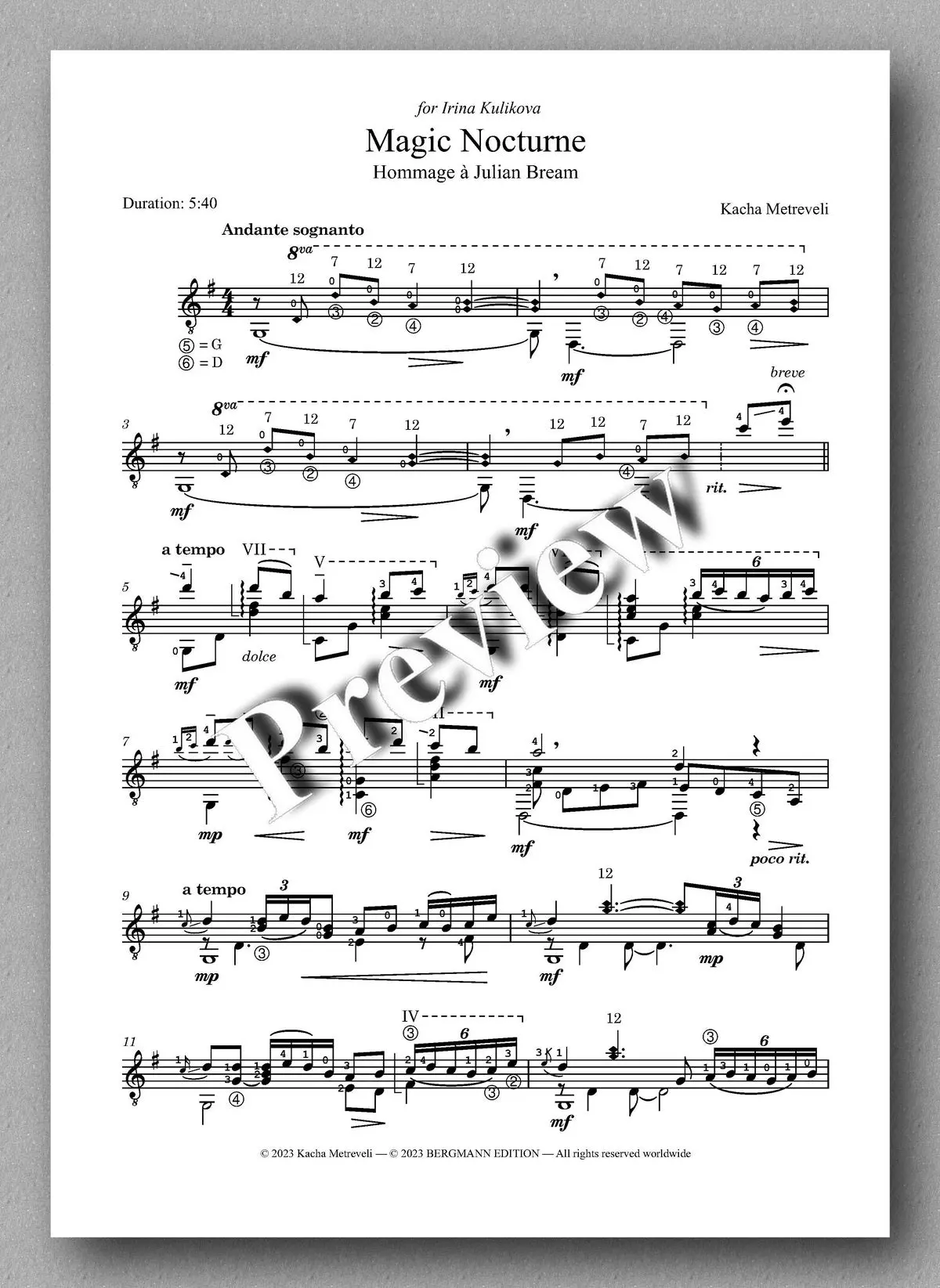 Metreveli, Magic Nocturne 2