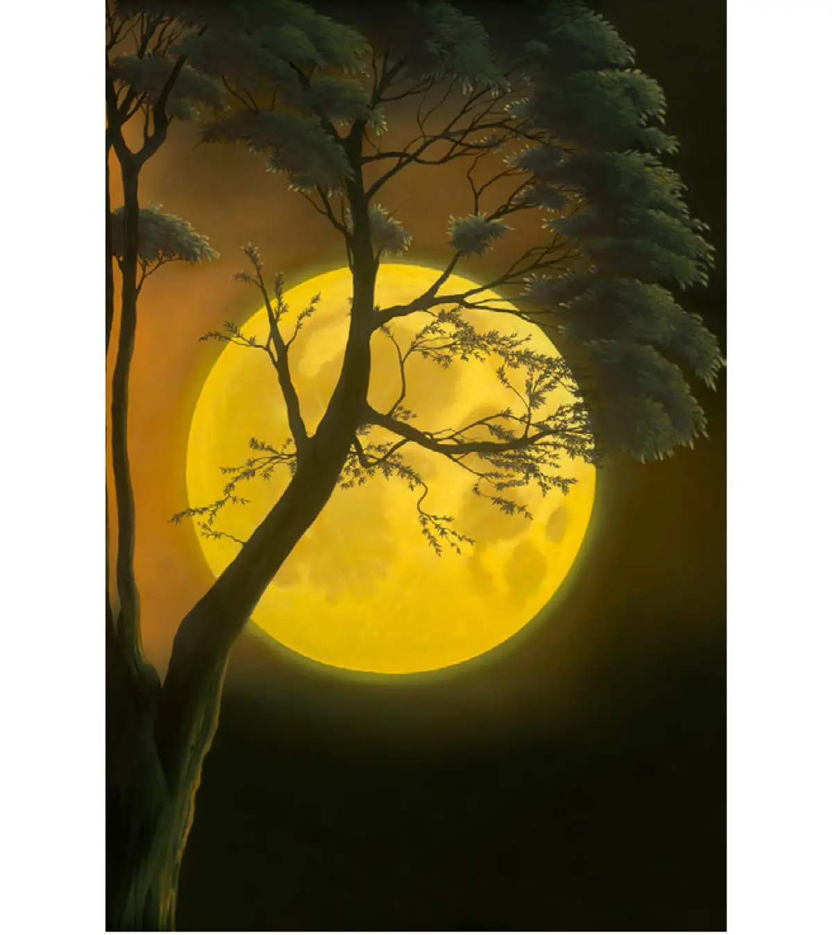 Original Painting: Amber Moon By Michael Provenza 2