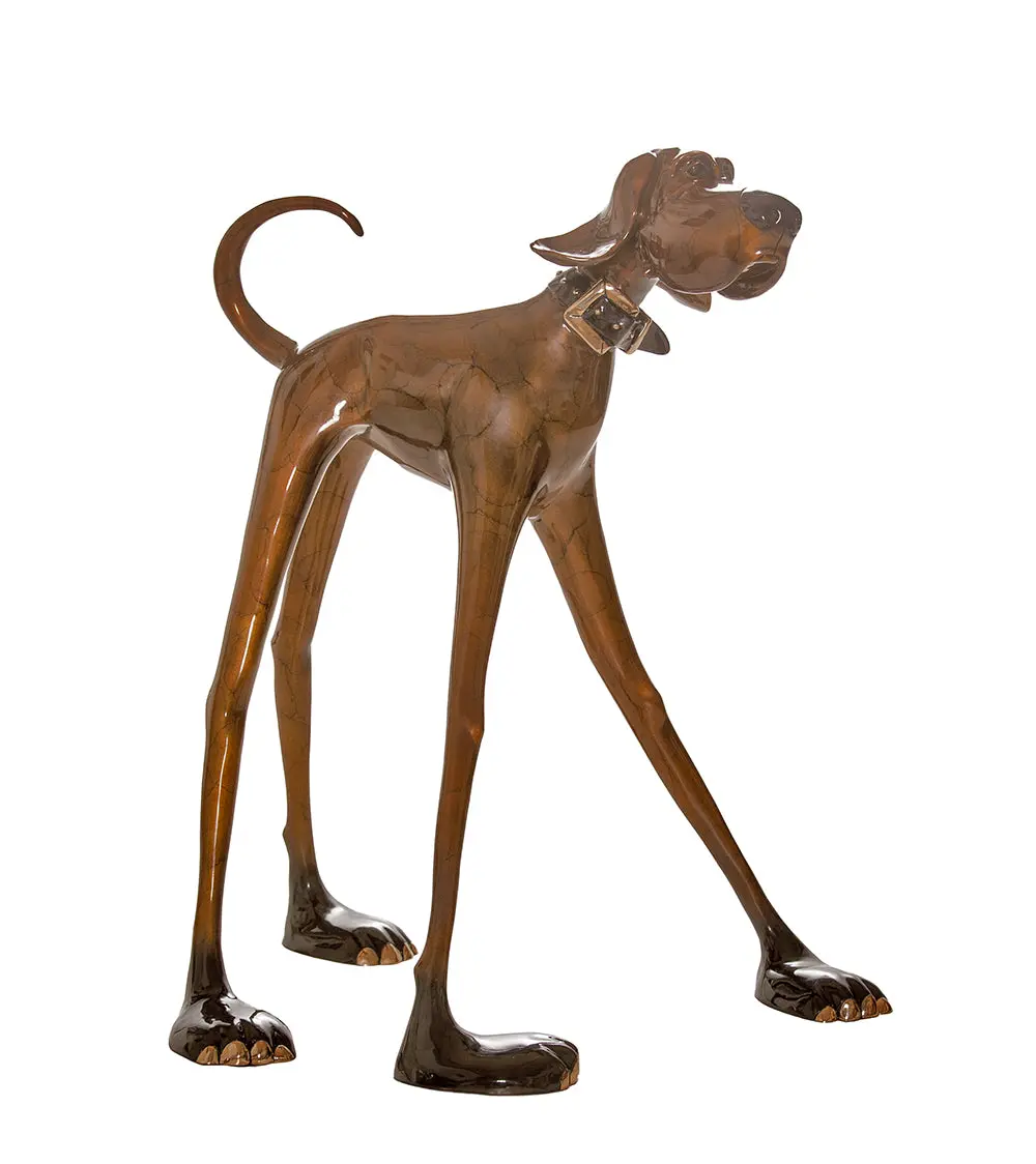 Bronze Sculpture "Middle Stretch" By Marty Goldstein 1