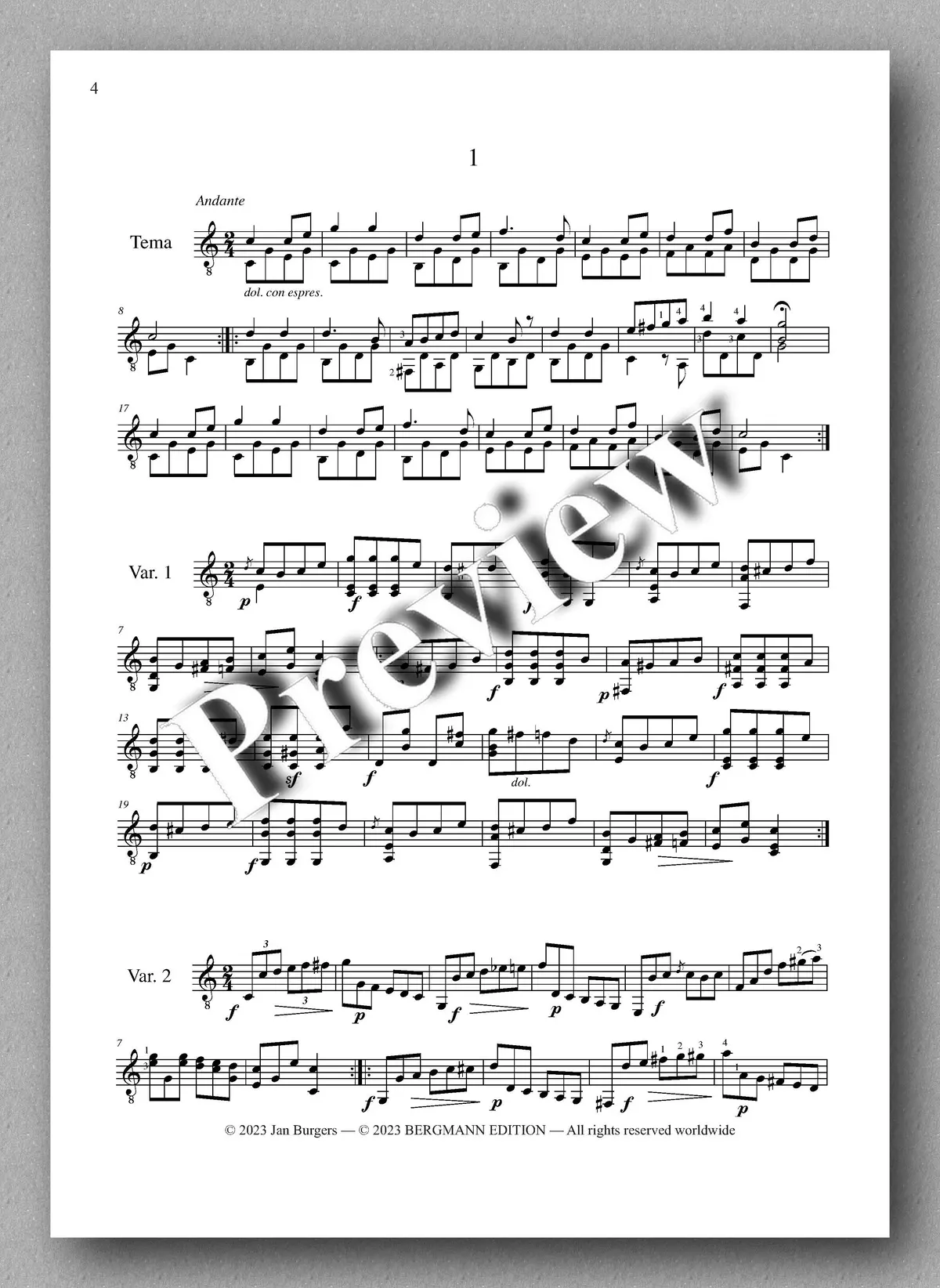Molino, Collected Works For Guitar Solo, Vol. 3 2
