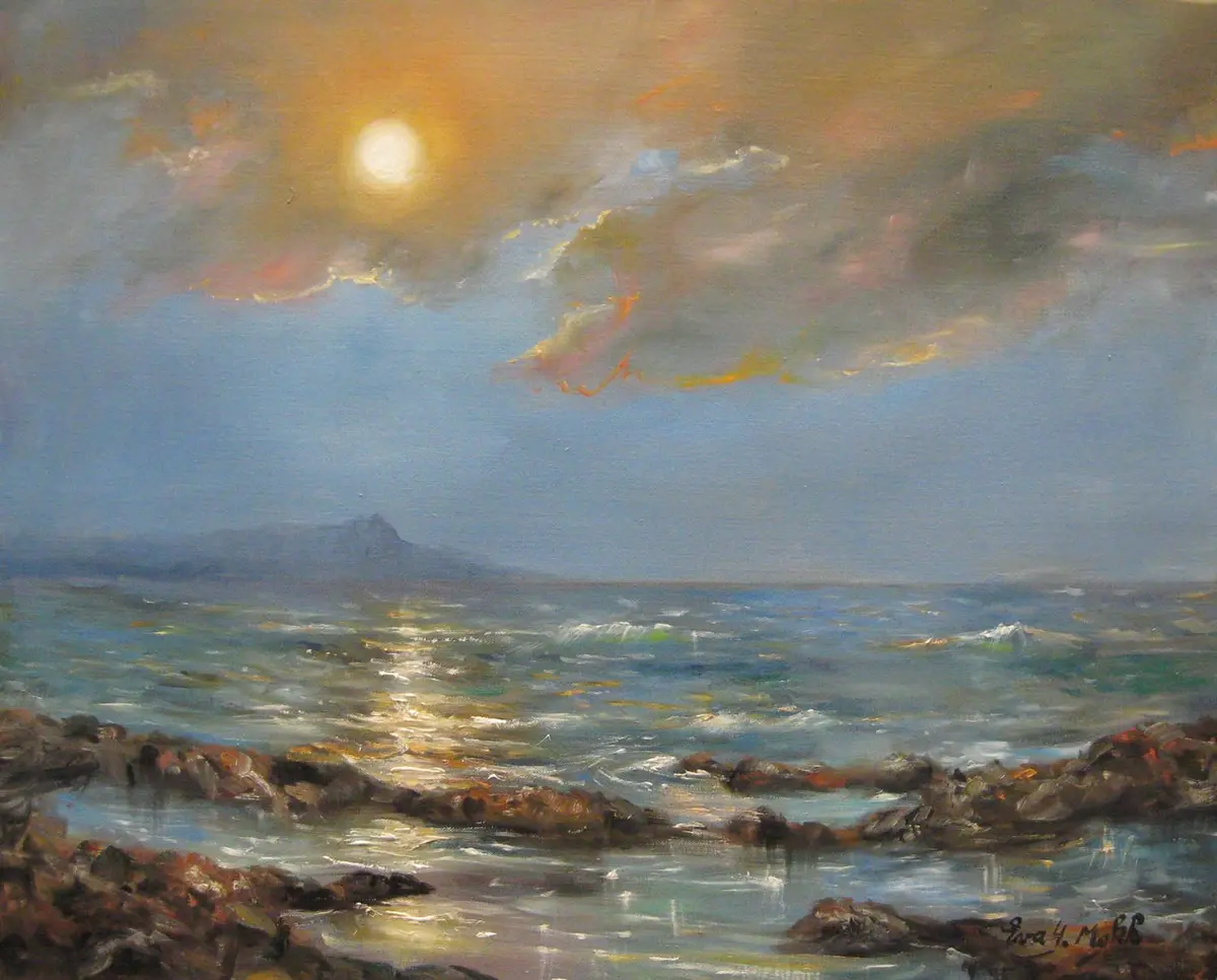 Moonlit Pond By Eva Makk 1