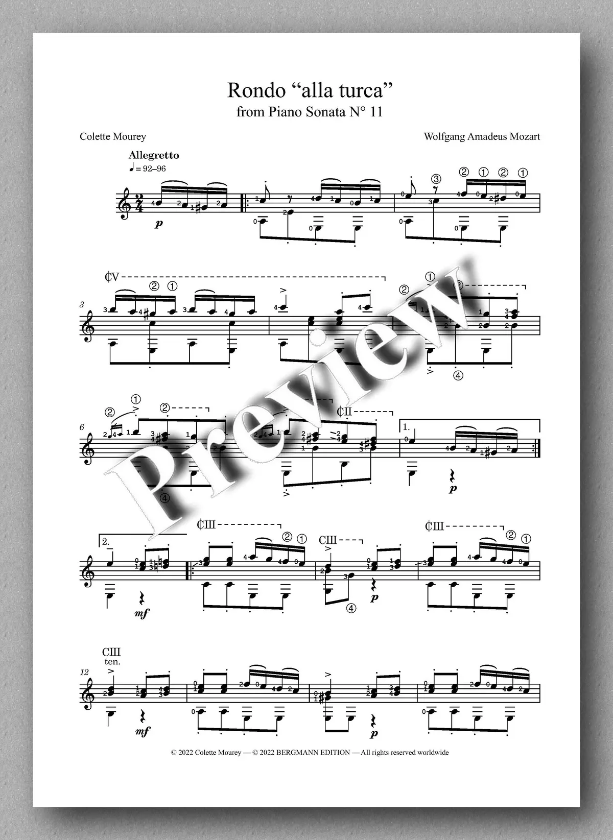 Mozart-Mourey, Rondo “Alla Turca” 2