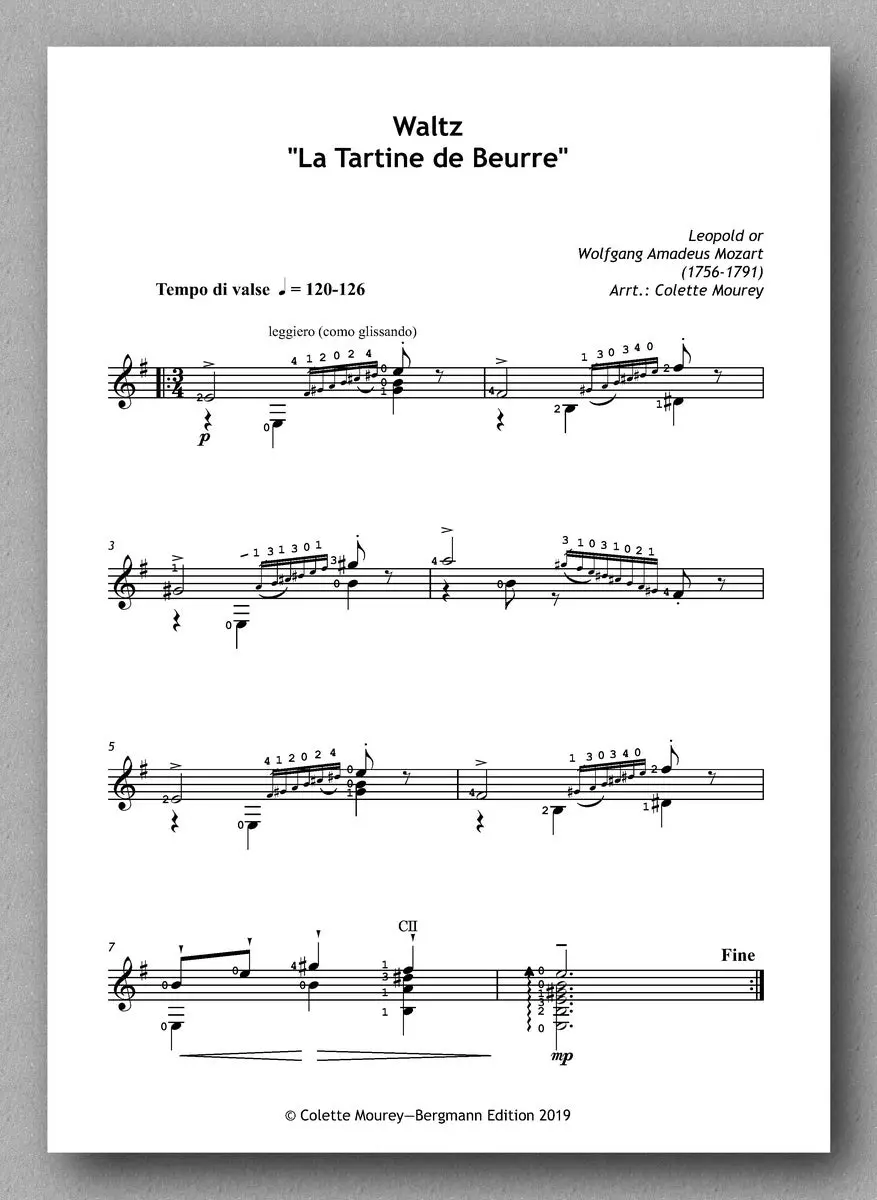 Mozart-Mourey, Waltz La Tartine De Beurre 2