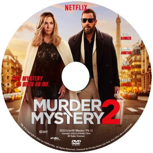 Murder Mystery 2 Dvd Movie Adam Sandler &Jennifer Aniston 1