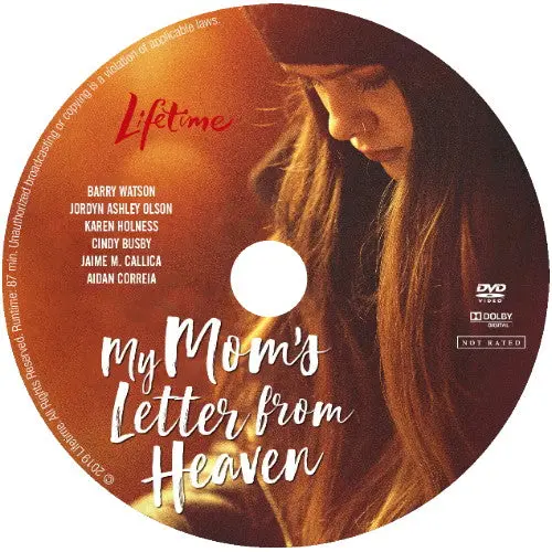 My Mom's Letter From Heaven Dvd Lifetime Movie 2019 1