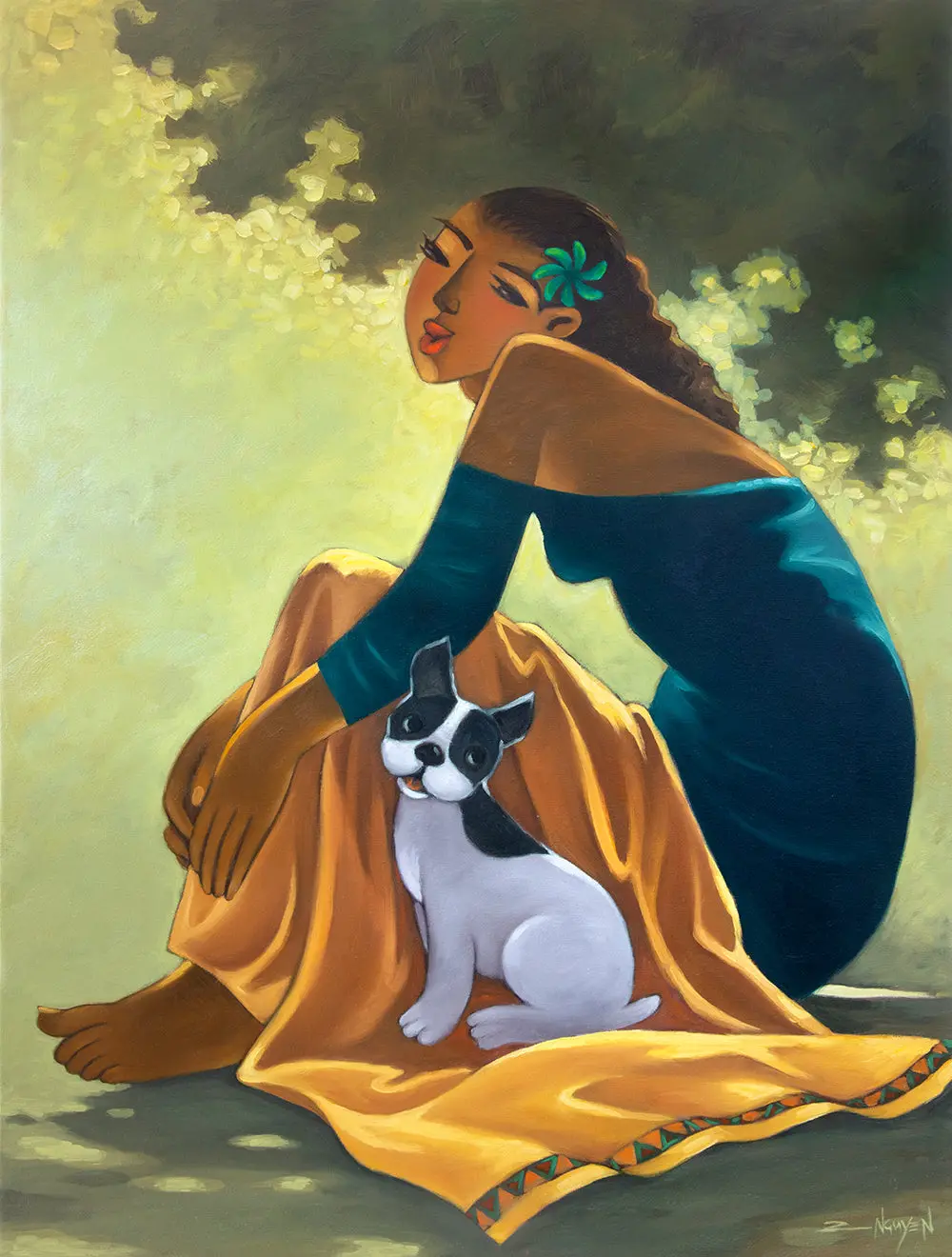 Original Painting: The Puppy By Tim Nguyen 1