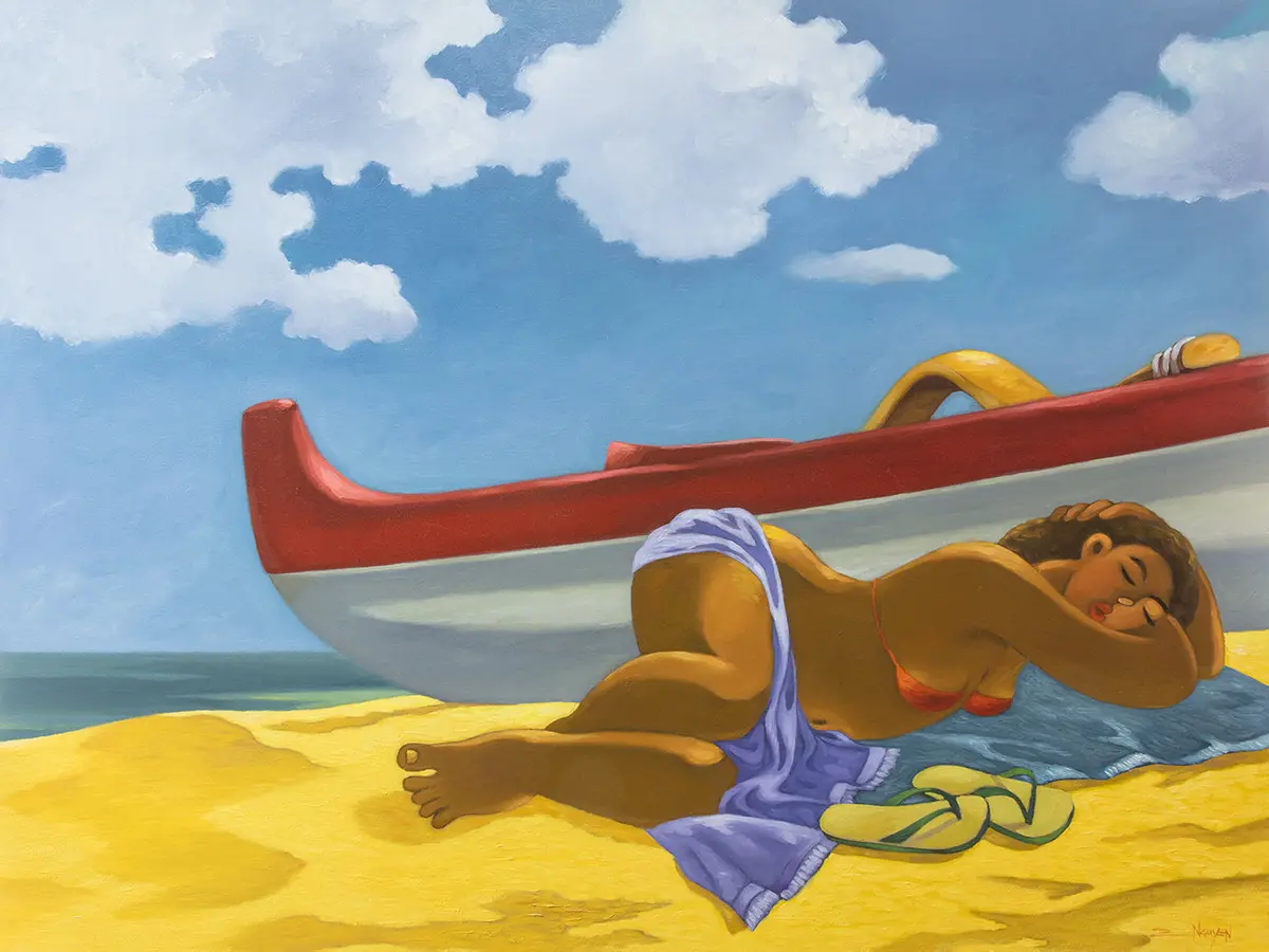 Original Painting: Sleeping Slippahs By Tim Nguyen 1