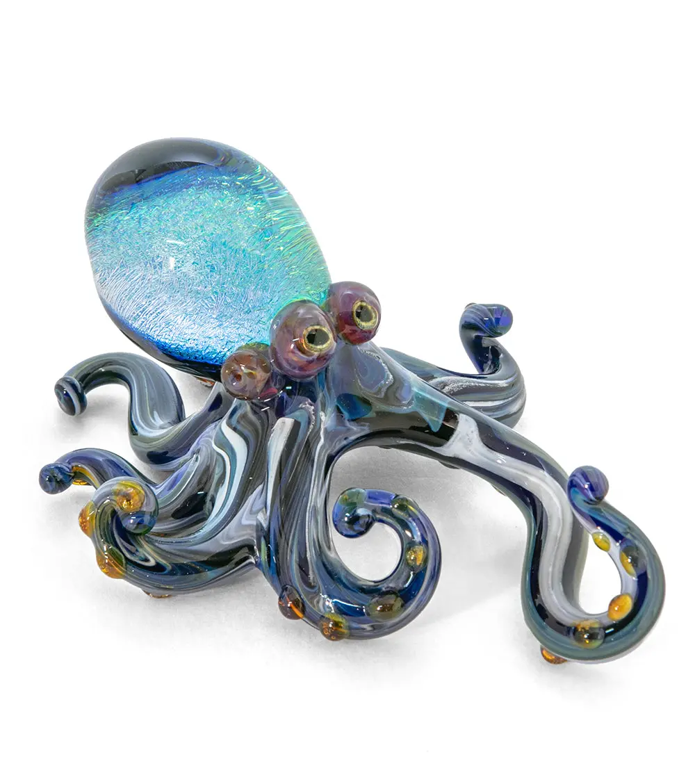 Glass Sculpture "Large Octopus" By Luke Olsen 1