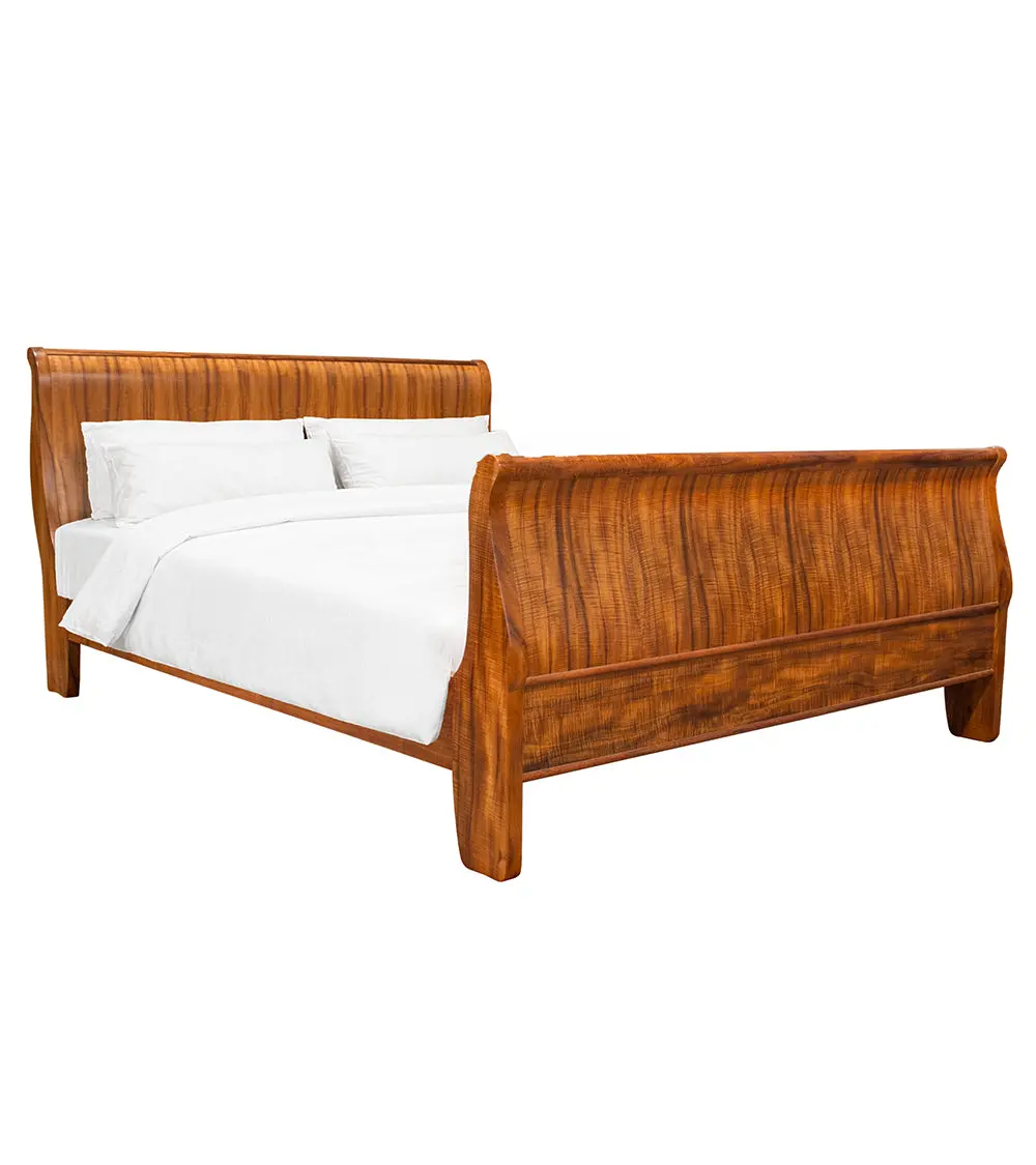 Waimea Koa Sleigh Bed 1