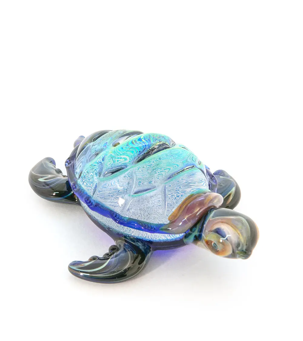 Glass Sculpture "Small Turtle" By Luke Olsen 1