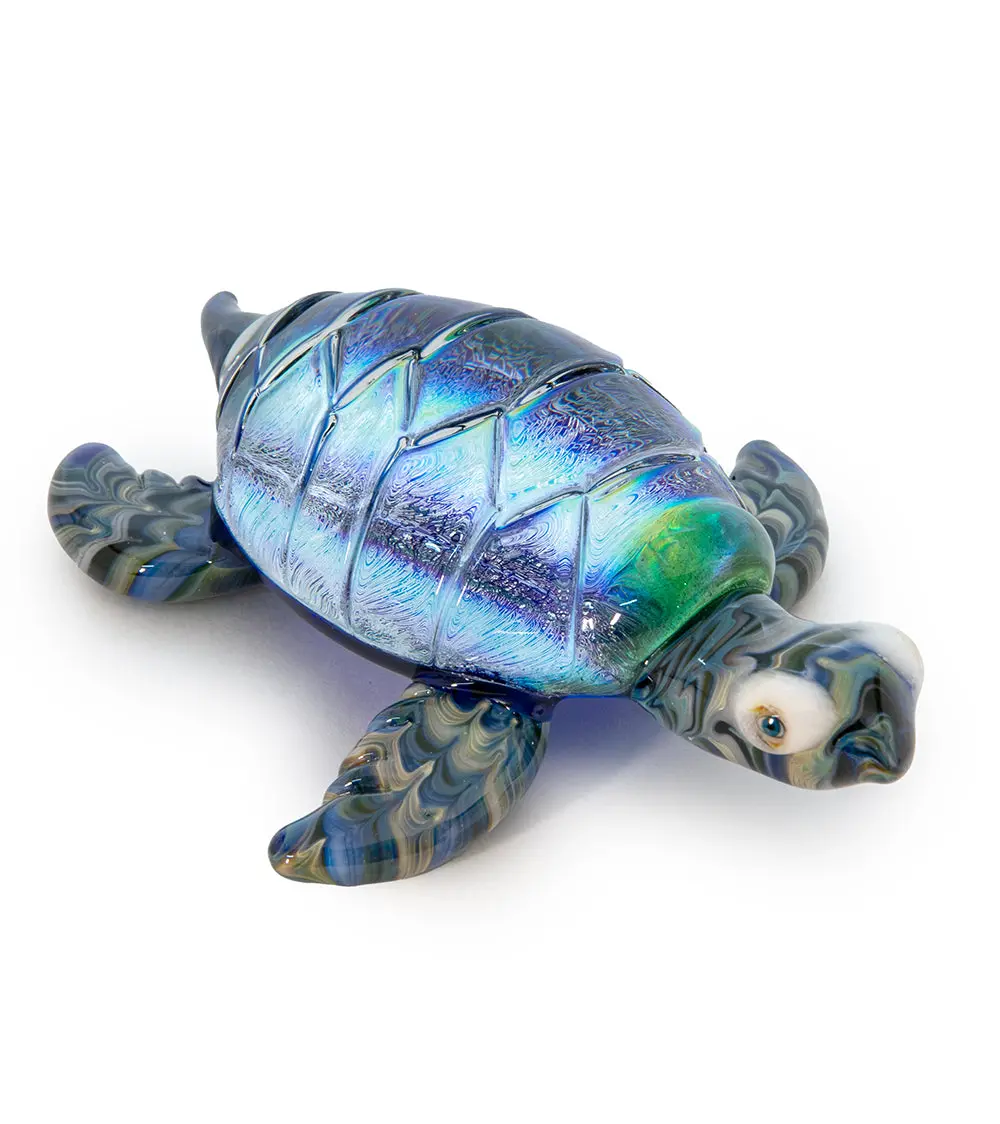 Glass Sculpture "Large Turtle" By Luke Olsen 1