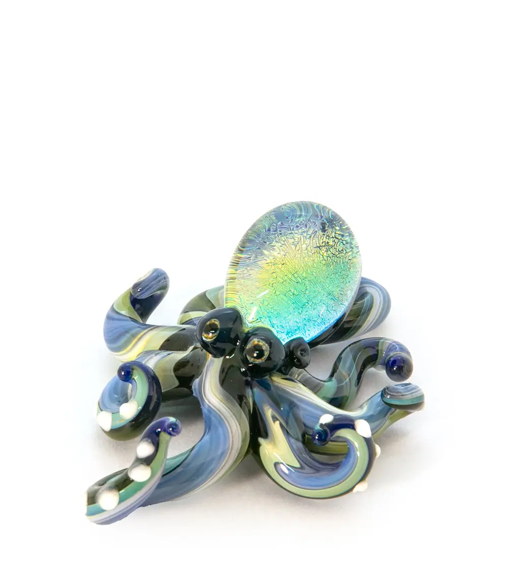 Glass Sculpture "Small Octopus" By Luke Olsen 2
