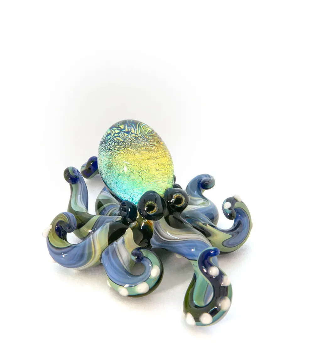 Glass Sculpture "Small Octopus" By Luke Olsen 1