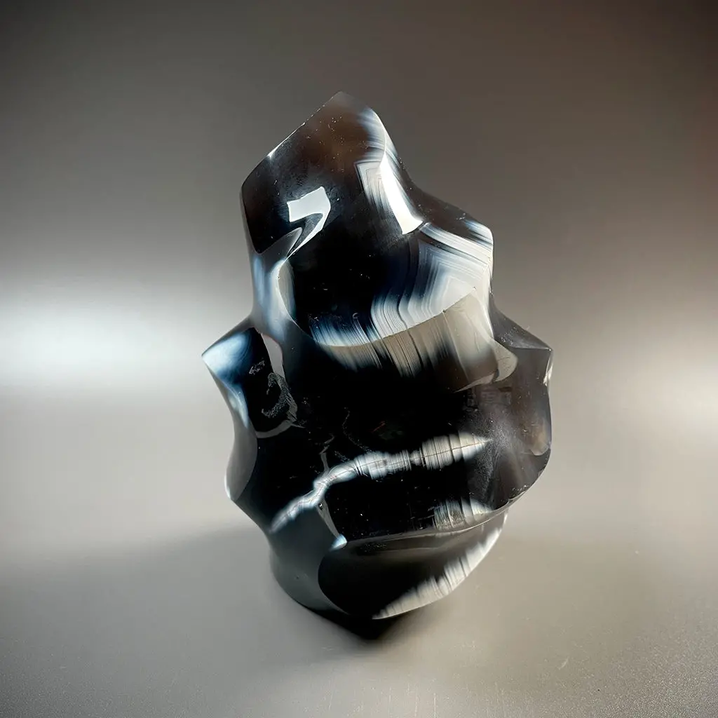Orca Agate Crystal Flame 1