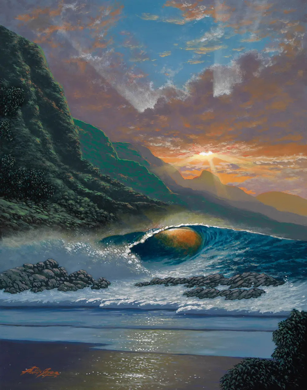 Limited Edition Giclee "Evening Delight" By Phillip Gagnon 16X20 1