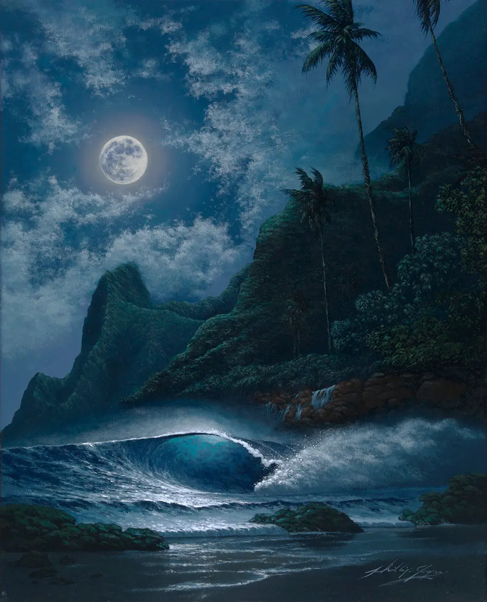 Limited Edition Giclee "Moonlight Serenade" By Phillip Gagnon 16X20 1