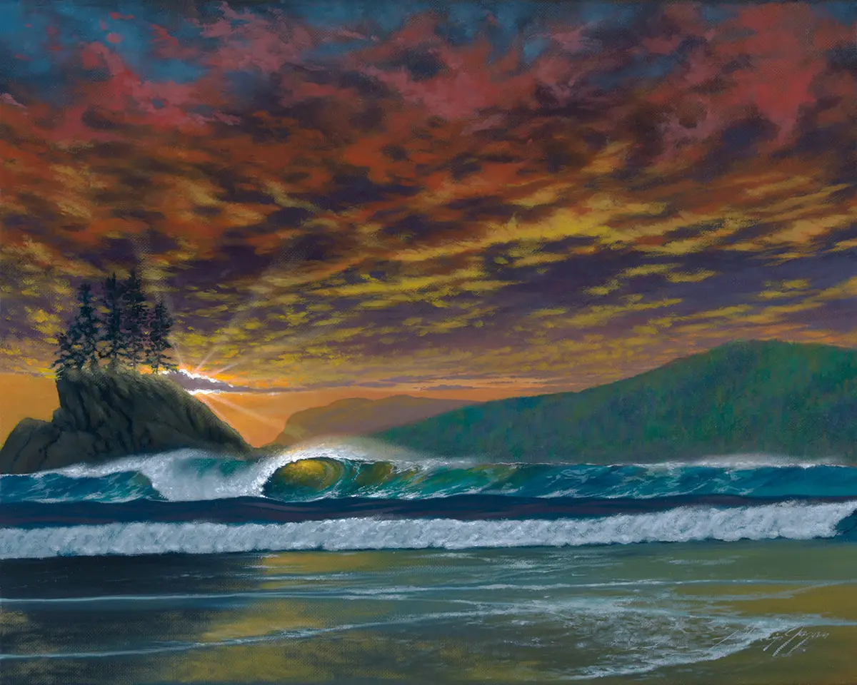 Limited Edition Giclee "West Coast Fire" By Phillip Gagnon 16X20 1