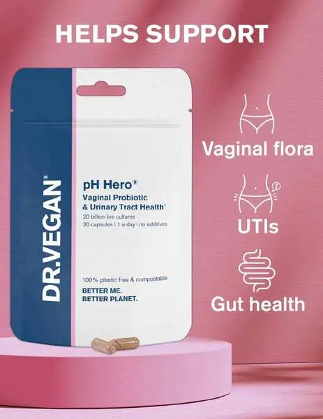 Dr.Vegan Ph Hero® Vaginal Probiotic & Uti Support - 30 Capsules 2