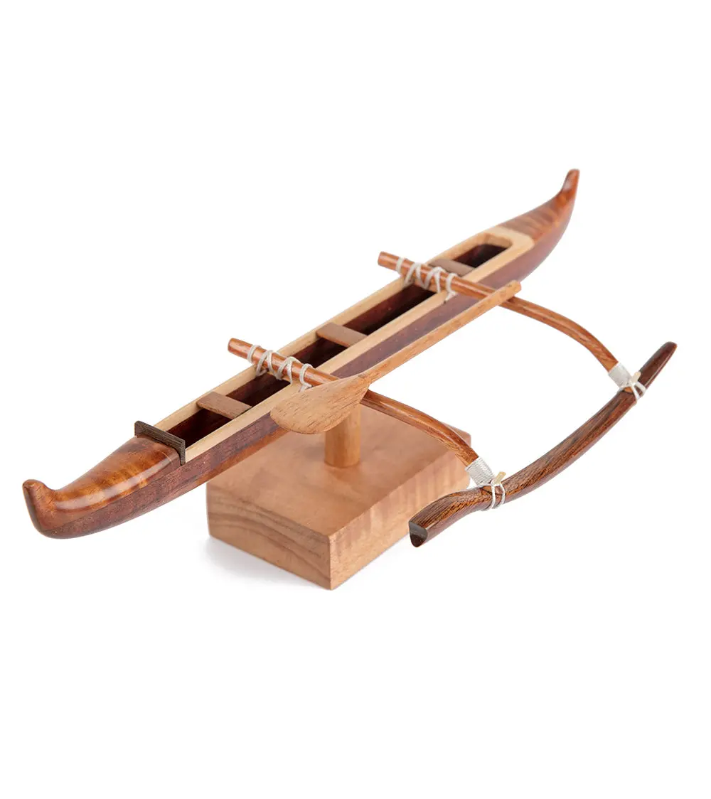 Koa 9”L Canoe “Mini Hawaiian Racing” By Francis Pimmel 2