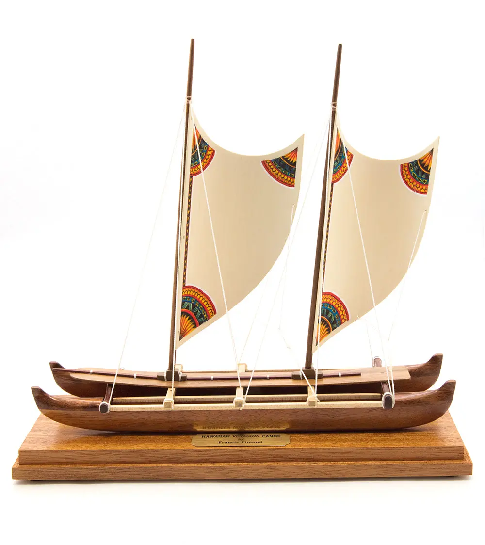 Koa 11.5”L Canoe "Hawaiian Voyage Canoe - Polynesian" By Francis Pimmel 1