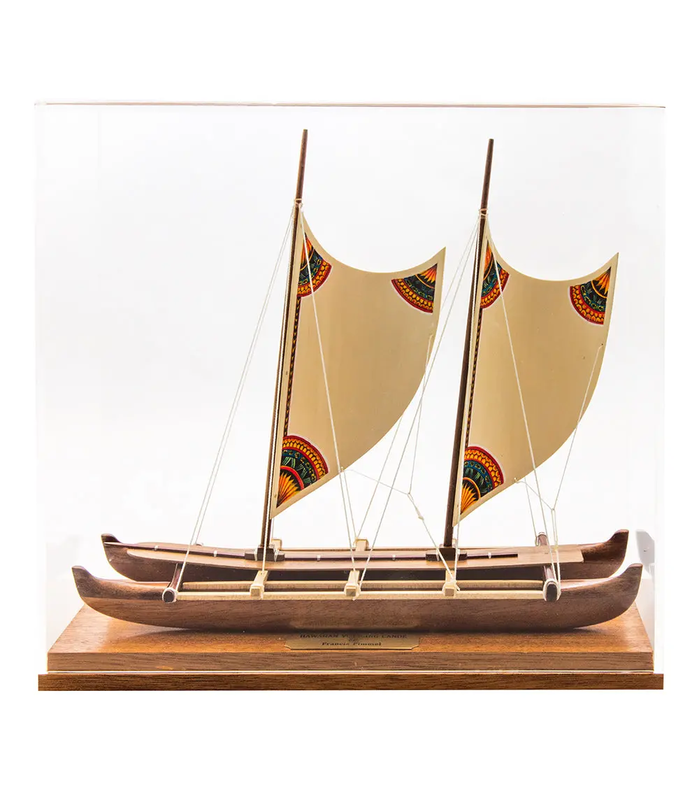 Koa 11.5”L Canoe "Hawaiian Voyage Canoe - Polynesian" By Francis Pimmel 2
