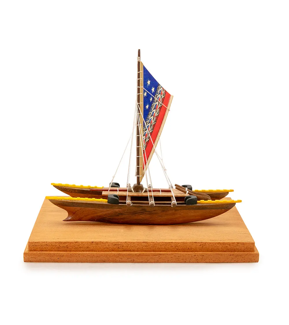 Koa 6”L Canoe “Samoan Double-Hull" By Francis Pimmel 2
