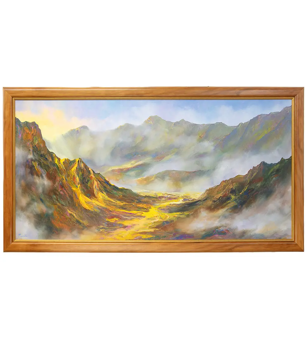 Original Painting: Haleakala Maui 1/26 By Michael Powell 48X24 1