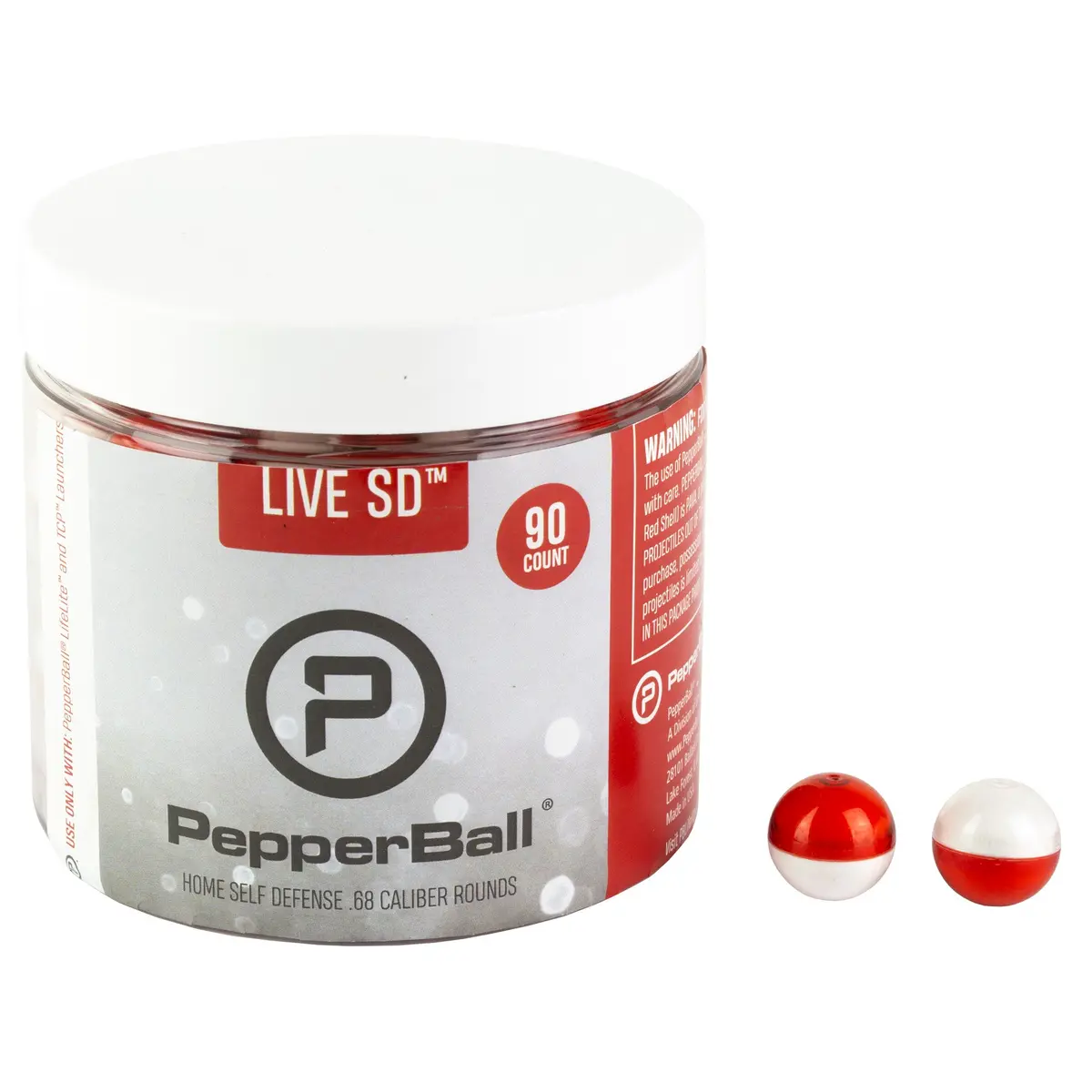 Pepperball Live Sd Pepper Ball Projectile Red, 90 Count, Fits Tcp Launcher 1