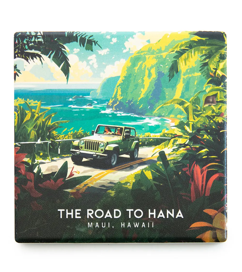 "Road To Hana" Travel Art Coaster 1