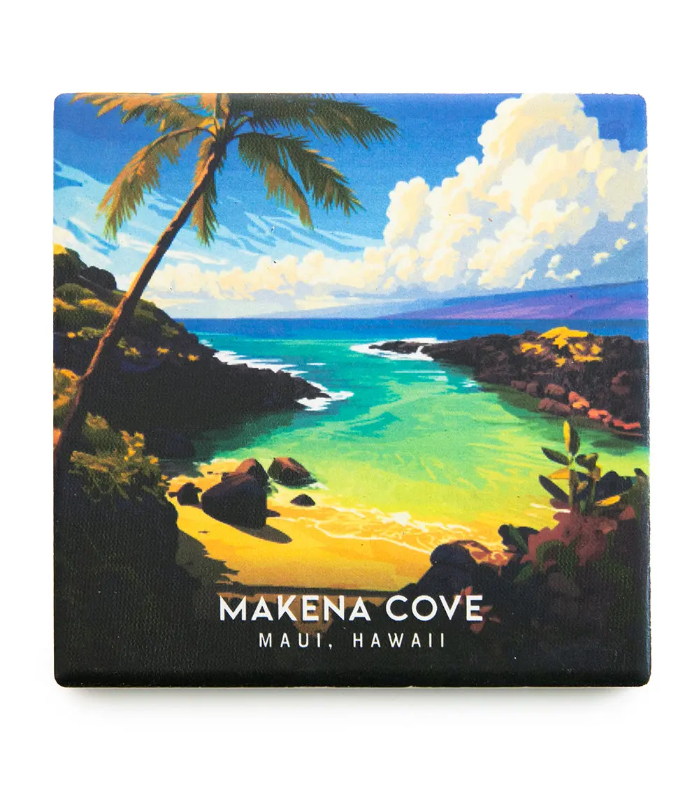 "Makena Cove" Travel Art Coaster 1
