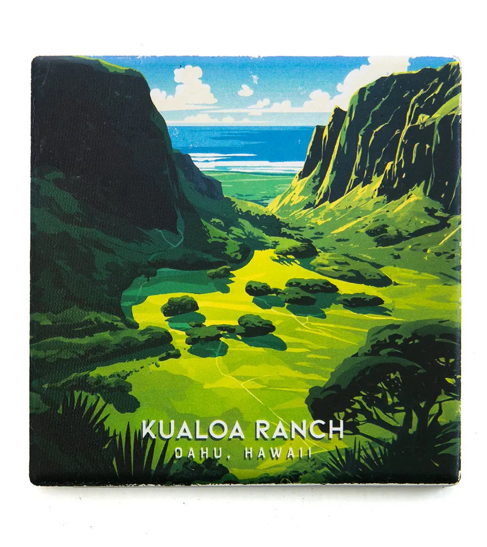 "Kualoa Ranch" Travel Art Coaster 1