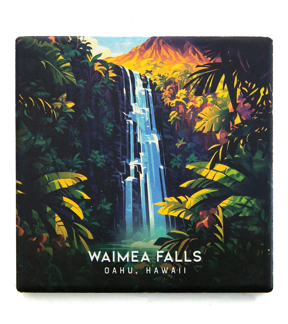 "Waimea Falls" Travel Art Coaster 1