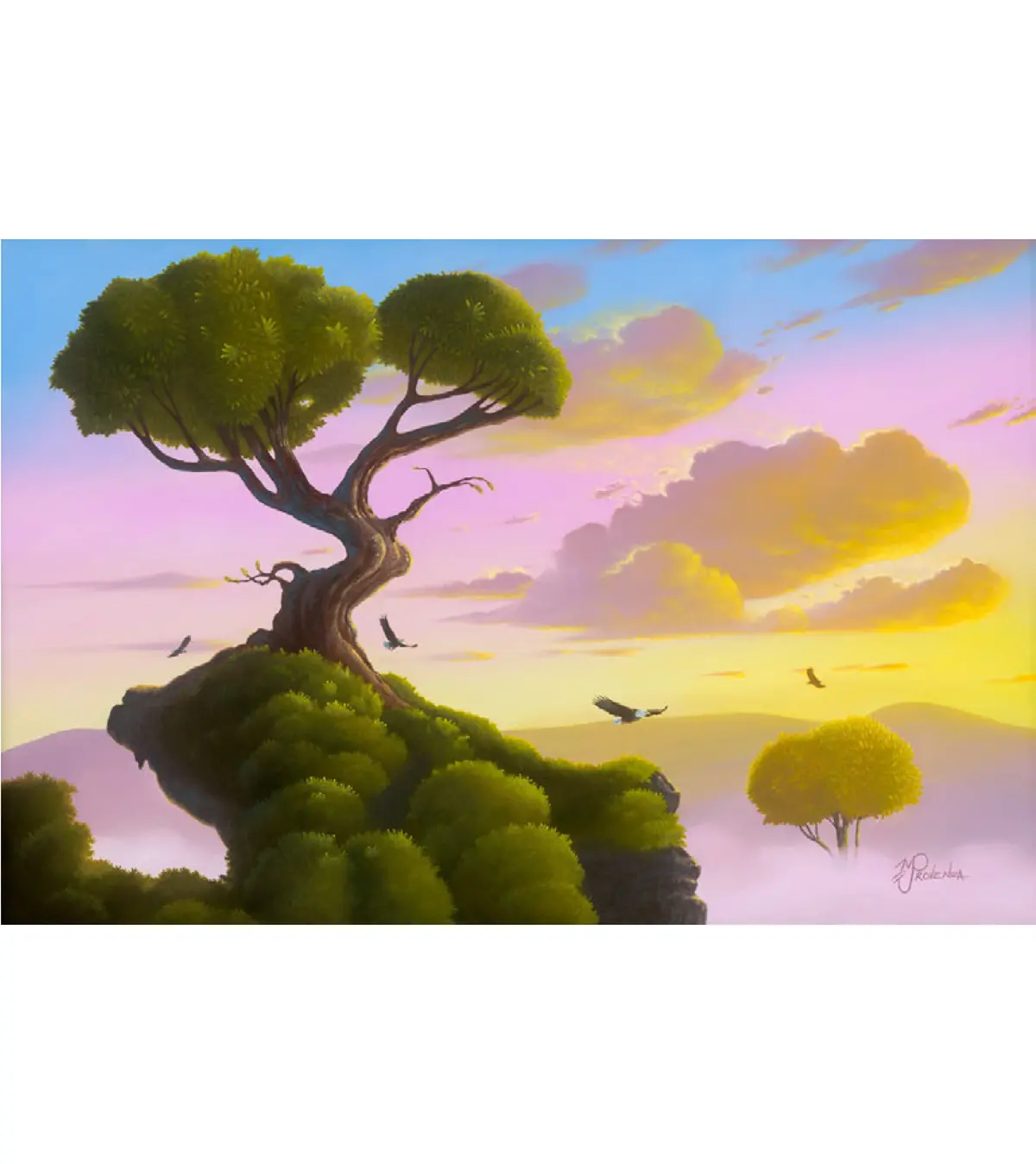 Original Painting: Where Eagles Learn To Fly By Michael Provenza 1