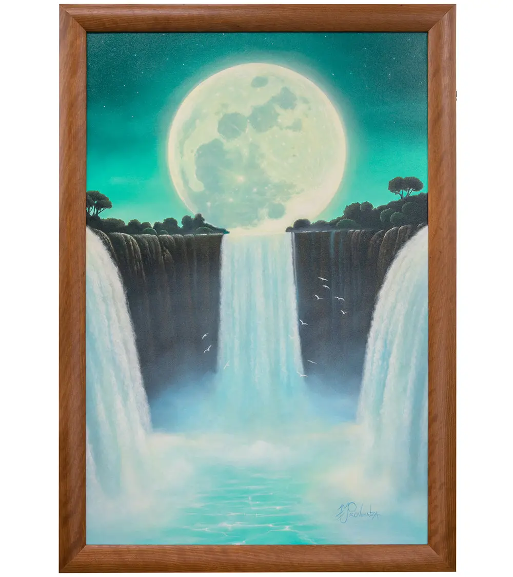 Original Painting: Full Moon Falls By Michael Provenza 1