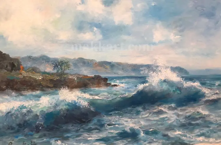 Original Painting: Pacific Blue By Eva Makk 1