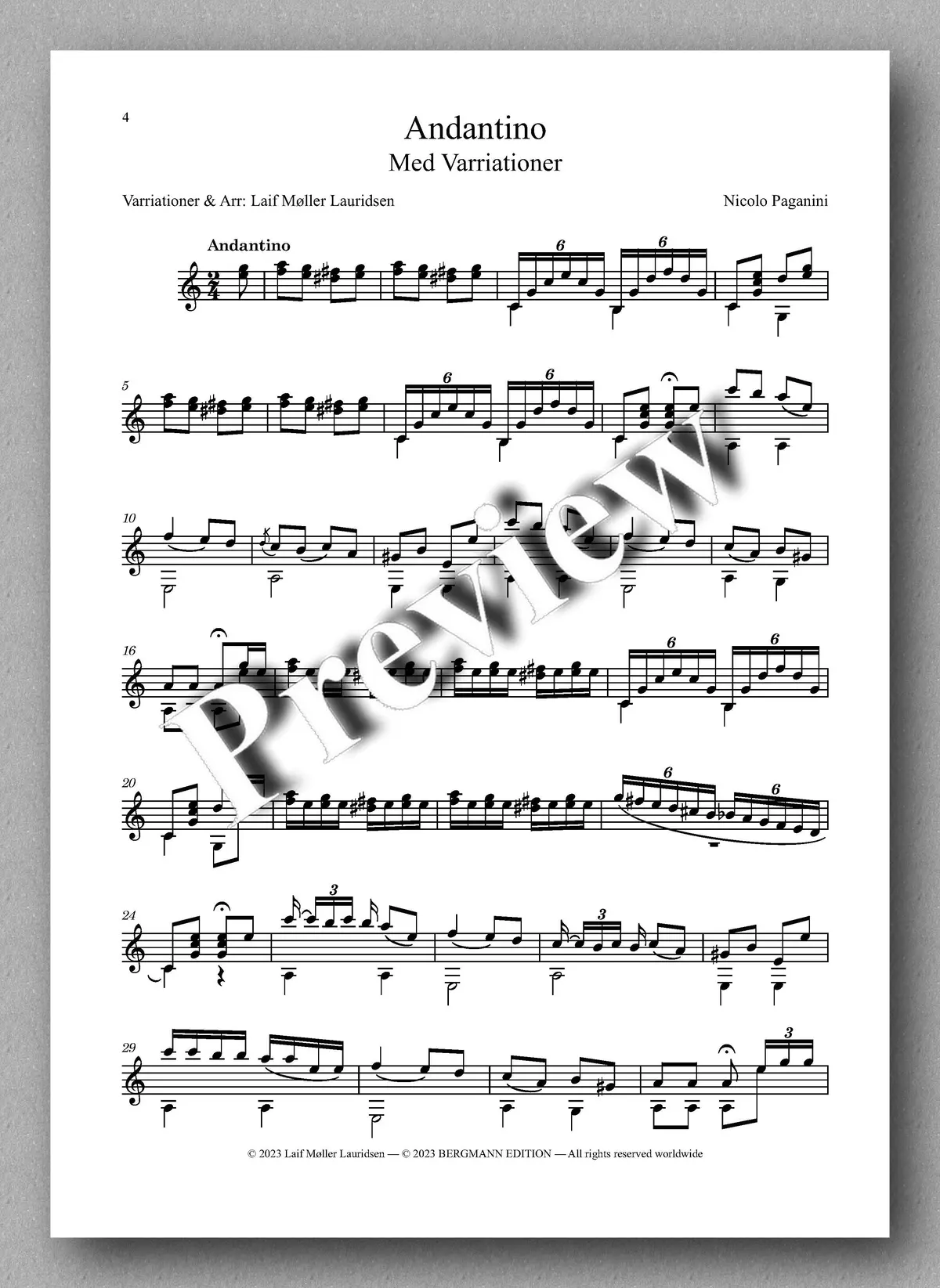 Paganini-Lauridsen, Andantino 2