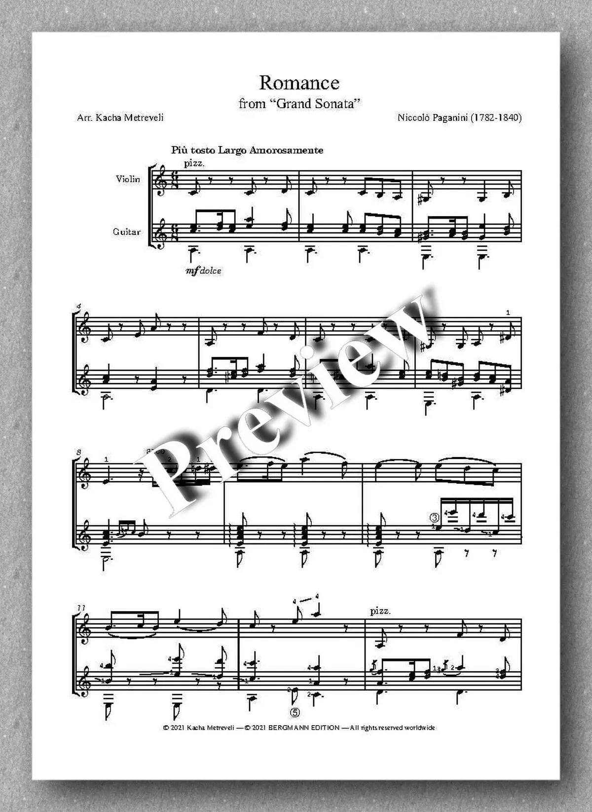 Paganini-Metreveli, Romance 2