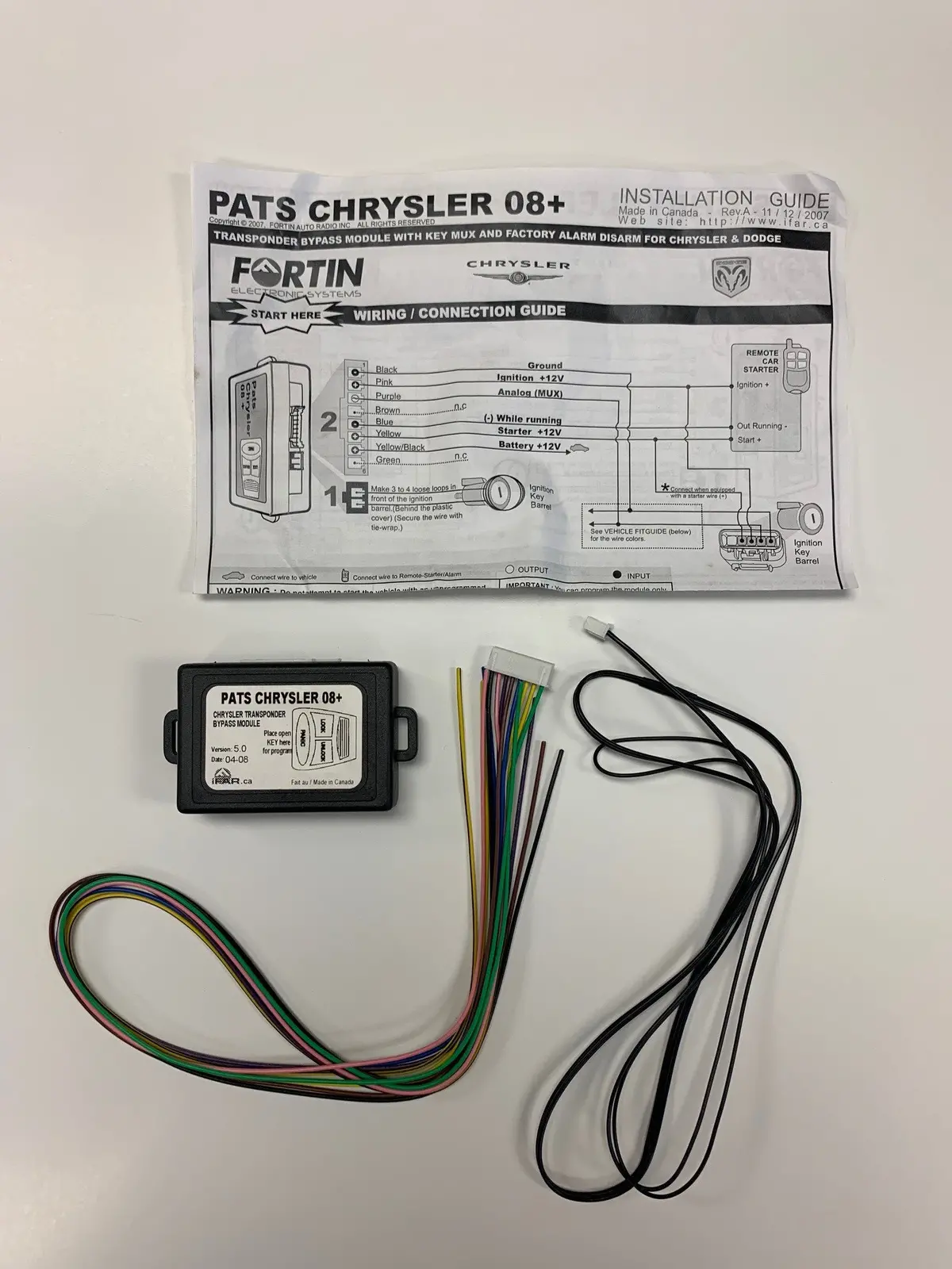 Fortin Pats-Chrysler-08+ - Chrysler Bypass Kit 1