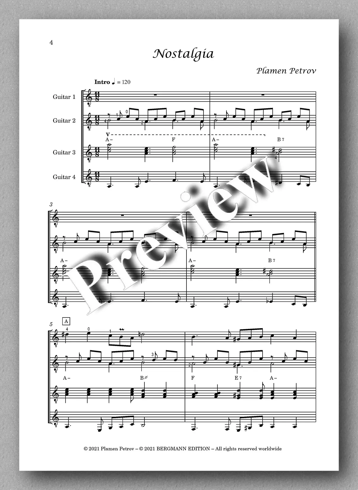 Petrov, Nostalgia, Guitar Quartet 19 2