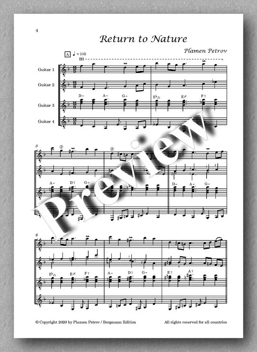 Petrov, Return To Nature, Guitar Quartet 13 2