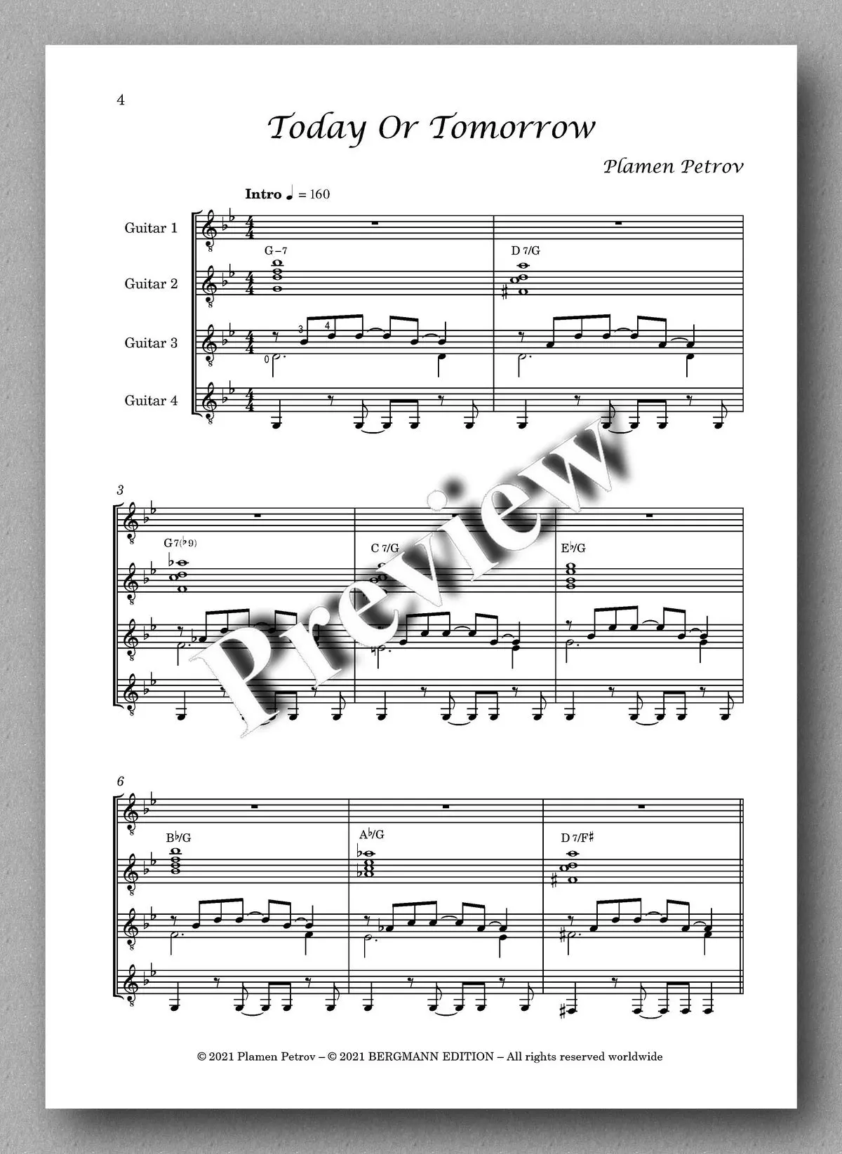 Petrov, Today Or Tomorrow, Guitar Quartet 17 2