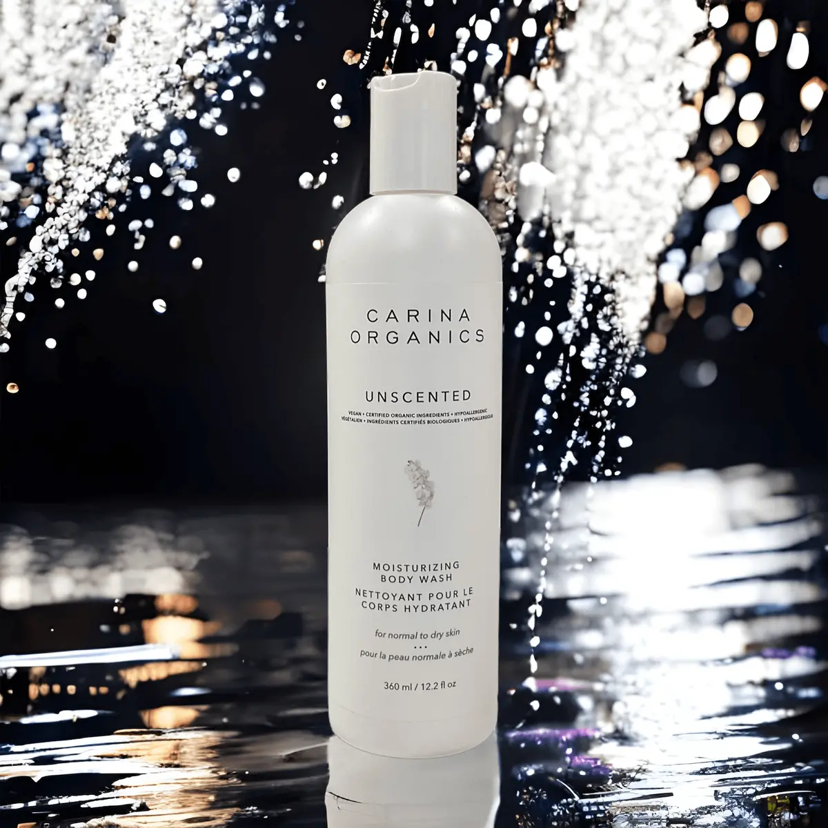 Unscented Moisturising Body Wash 360Ml - Carina Organics 1