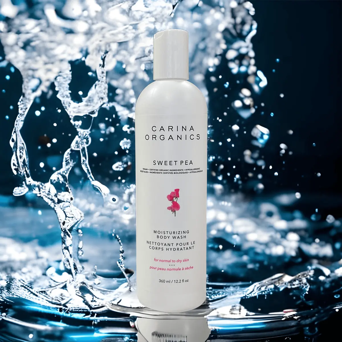 Sweet Pea Moisturising Body Wash 360Ml - Carina Organics 1