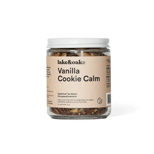 Vanilla Cookie Calm – Organic Superfood Tea Blend (80G) | Lake & Oak Tea 2