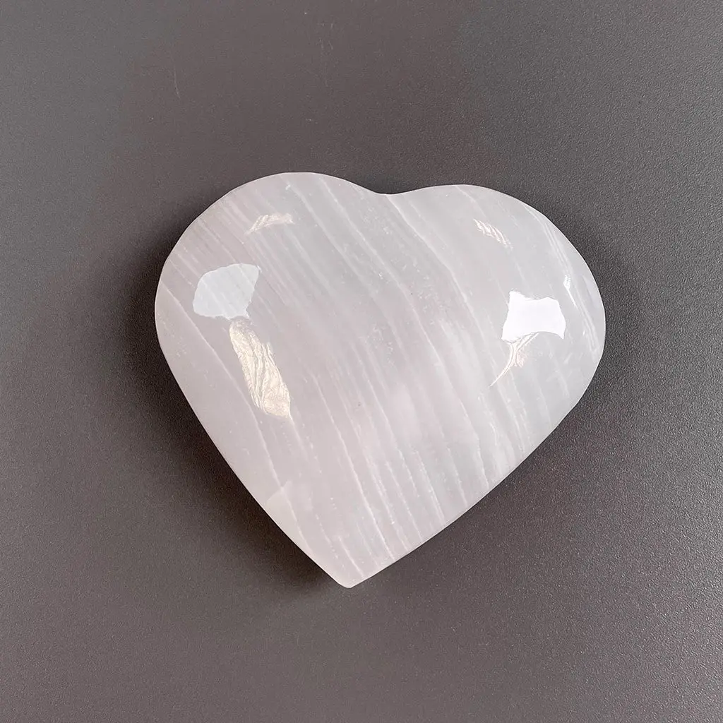 Pink Mangano Calcite Hearts 1