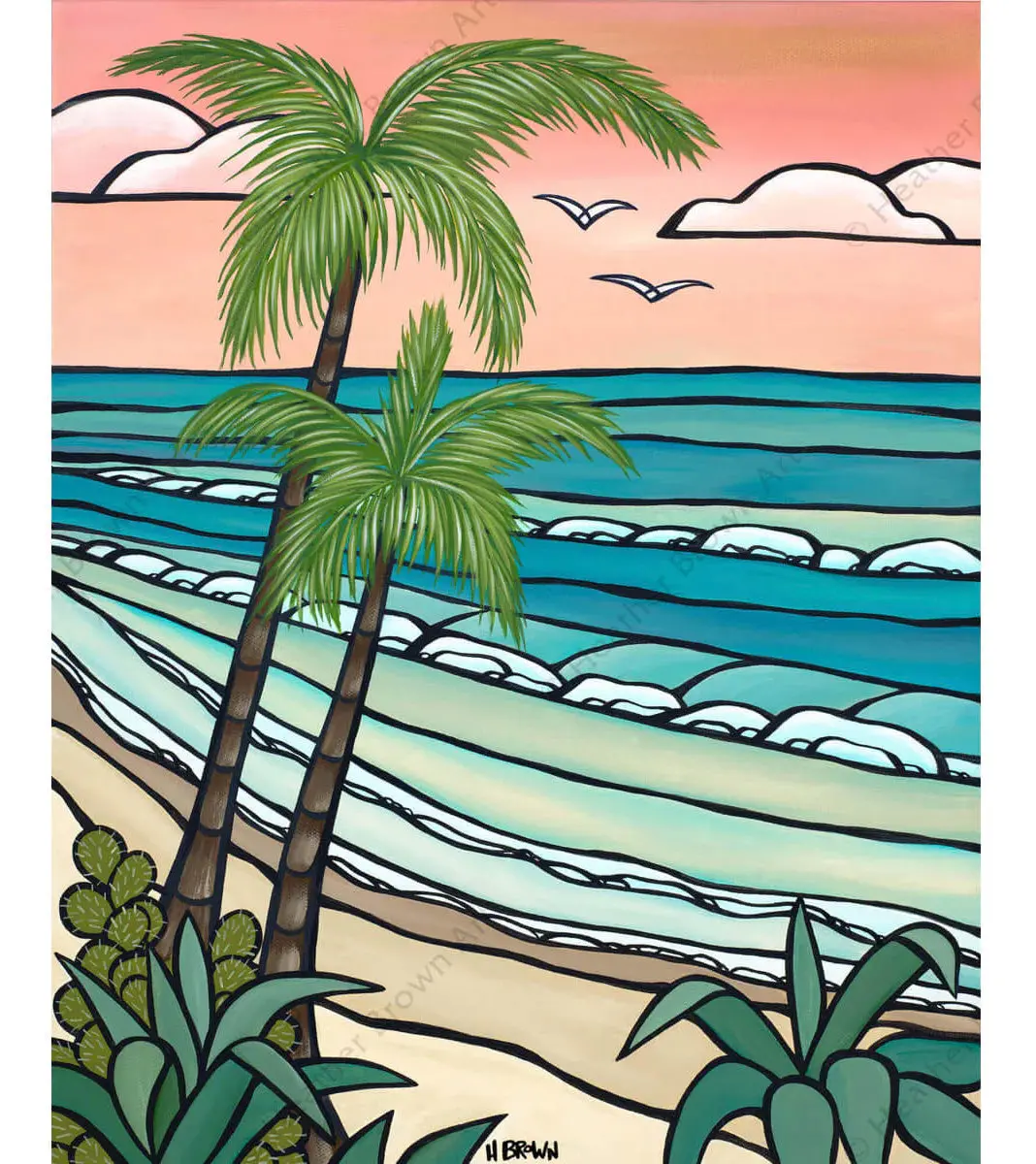 Pink Sky By Heather Brown - Limited Edition Giclee 1