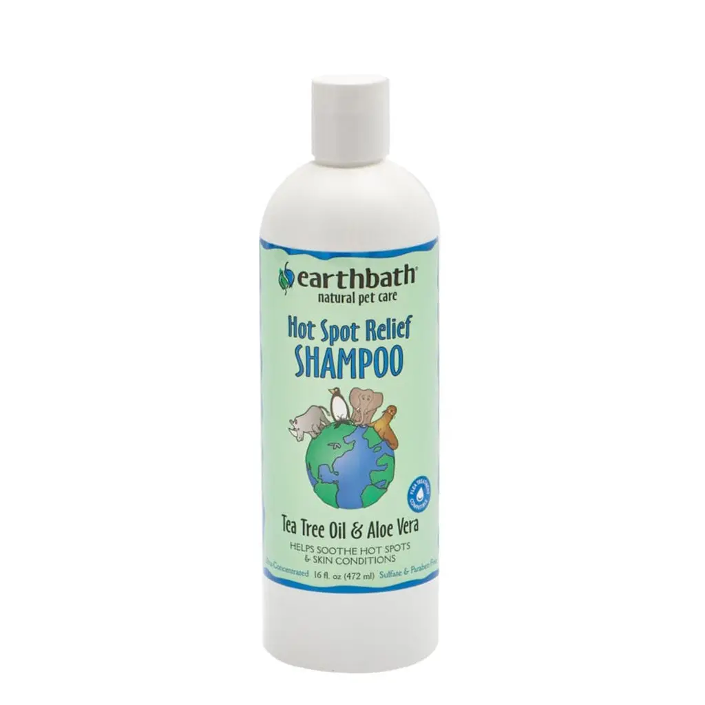 Dog Shampoo Earthbath - Hot Spot Relief -Tea Tree Oil & Aloe Vera 472Ml 2